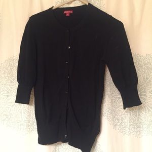 Black 3/4 sleeve cardigan